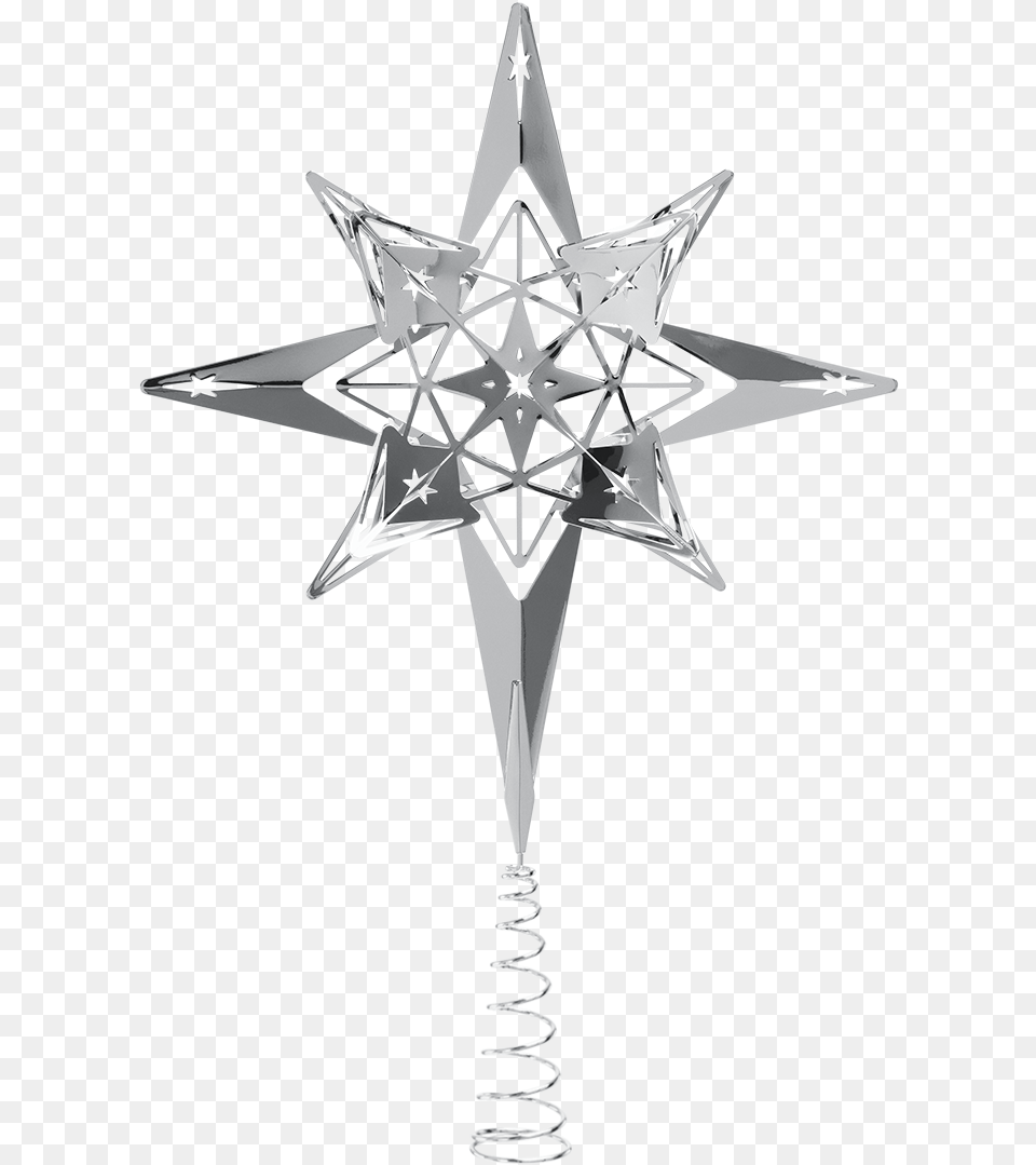 Top Star H32 Silver Plated Karen Blixen Silver Christmas Star, Star Symbol, Symbol, Cross Png Image