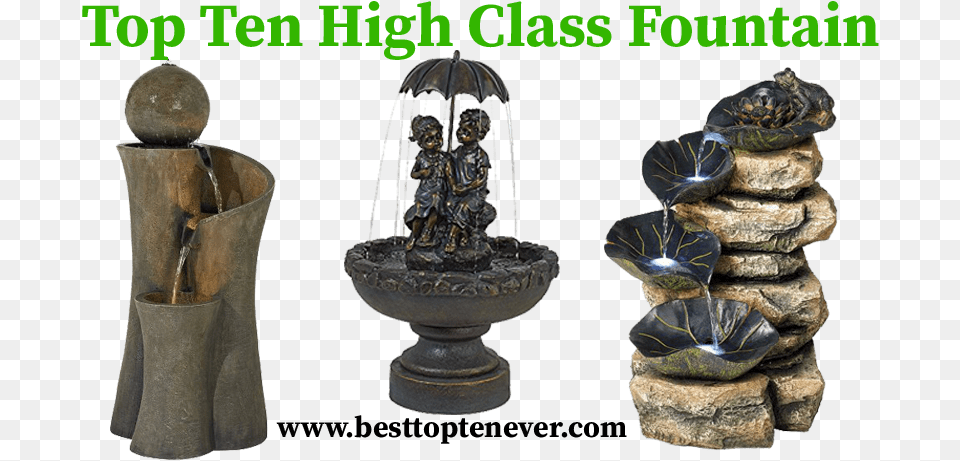 Top Ten Fountain Bronze Sculpture, Architecture, Water, Person Png