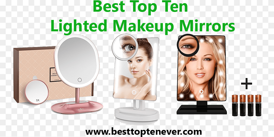 Top Ten Lighted Makeup Mirrors Girl, Cosmetics, Lipstick, Adult, Female Free Png