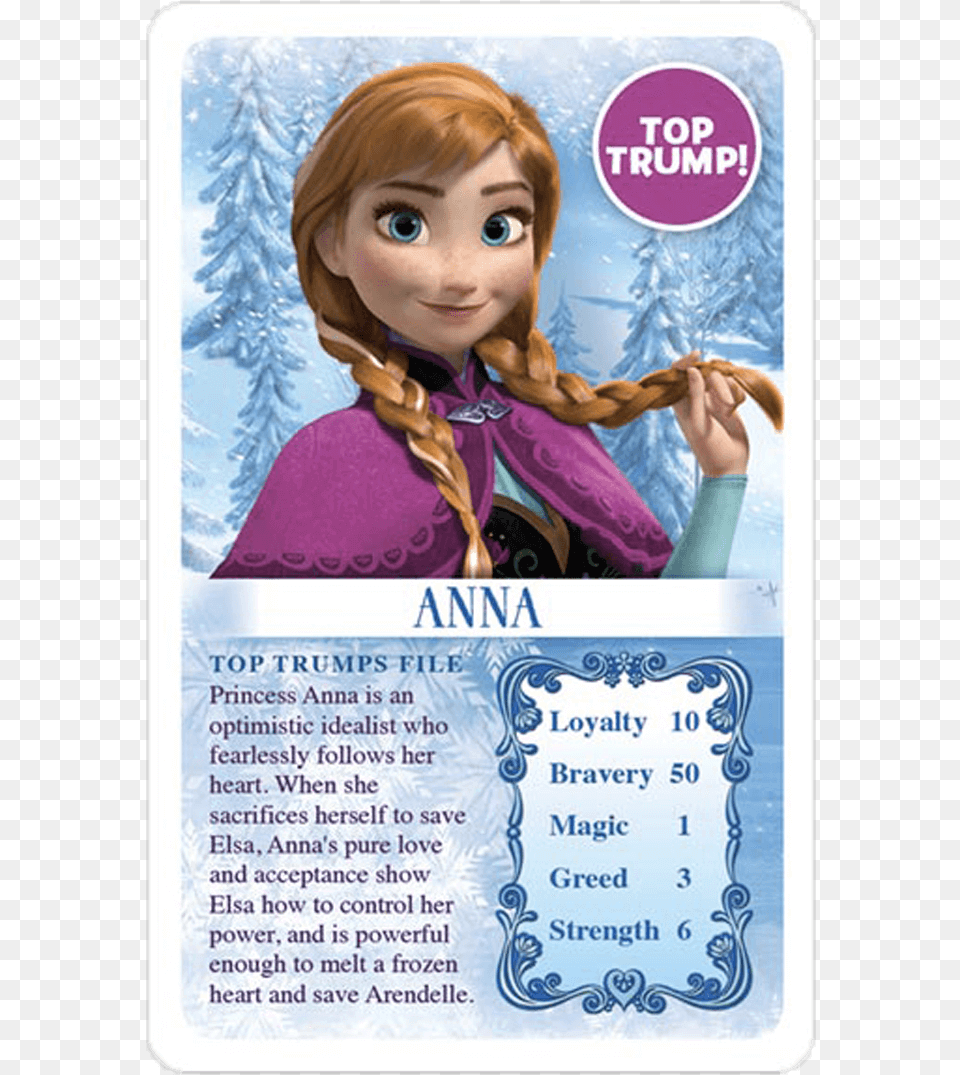 Top Trumps Frozen Top Trumps Frozen Cards, Doll, Toy, Book, Face Free Png