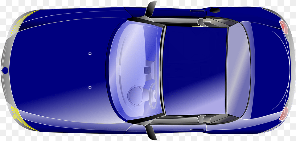 Top View Of A Car Transparent 2d Car Top View, Baggage, Suitcase Png Image