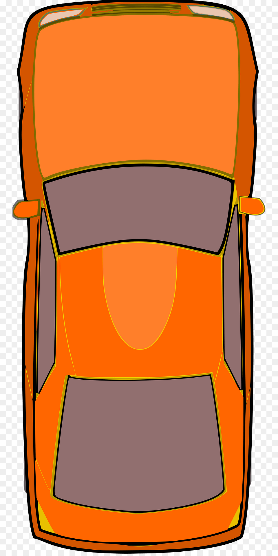 Top View Of Orange Car Clipart, Bag, Backpack Free Png Download