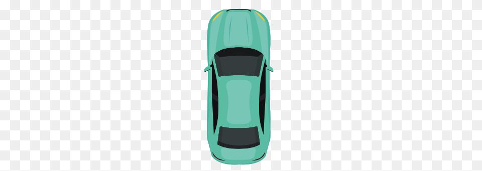 Top View Of The Green Car Green Home Icon With And Vector, Bottle, Water Bottle Png Image