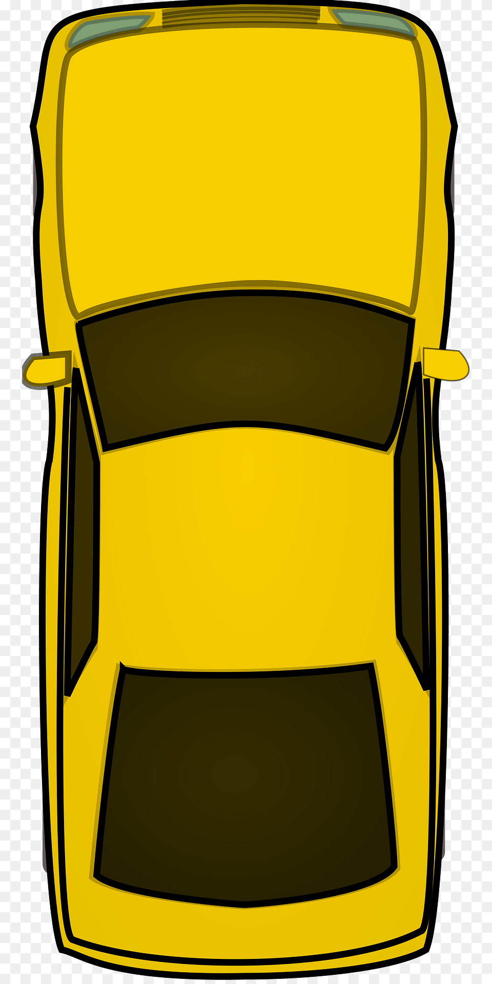 Top View Of Yellow Car Clipart, Chair, Furniture, Bag Free Transparent Png