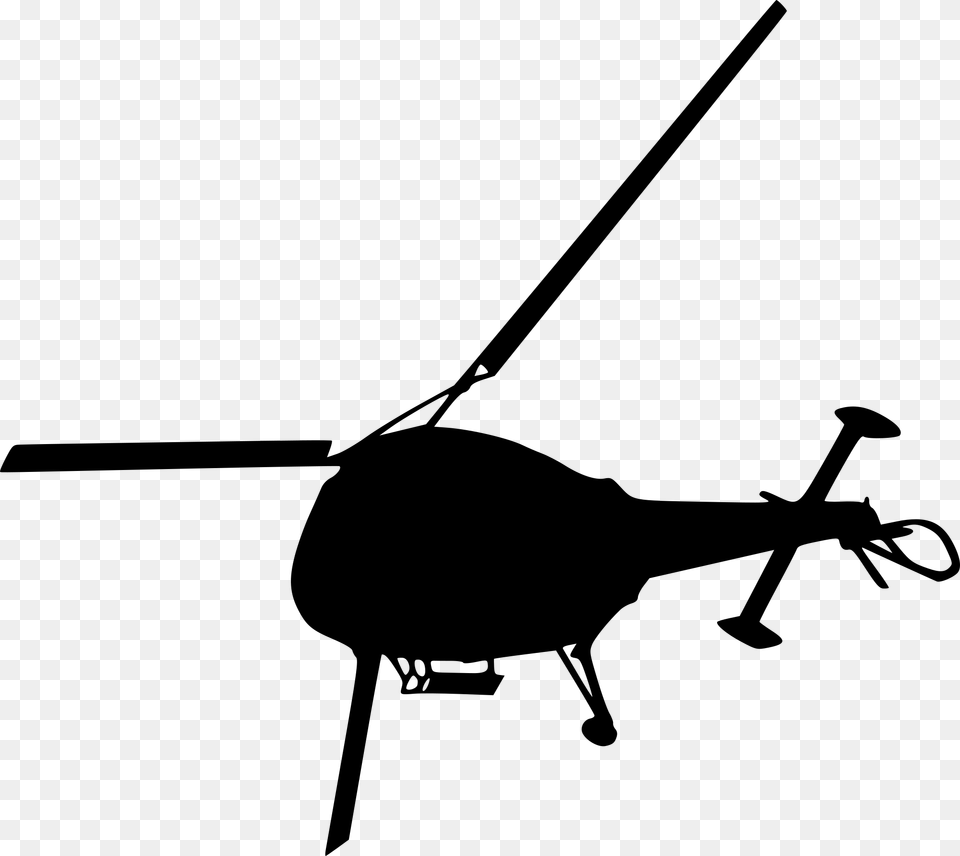 Top View Silhouette Top View Helicopter, Gray Png