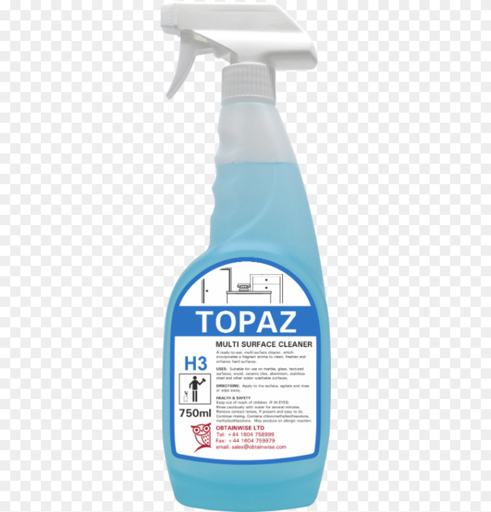 Topaztitle Topaz Electric Blue, Cleaning, Person, Bottle, Tin Free Transparent Png