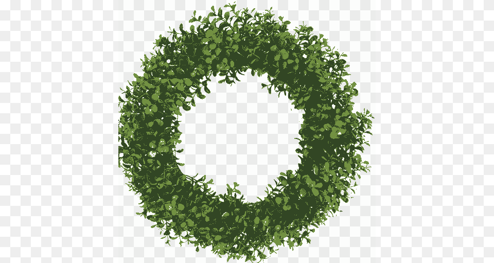 Topiary Letter Ball Transparent Background Christmas Wreath Vector, Green Png