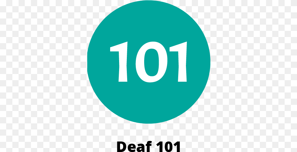 Topic Deaf 101 National Center 101 Logo In Circle, Disk, Text Free Transparent Png