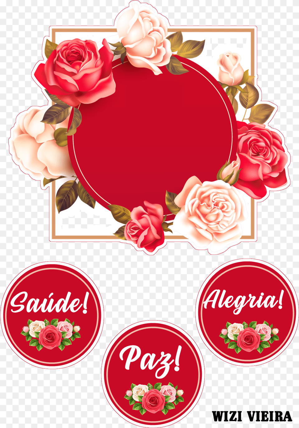 Topo De Bolo Amor Paz Alegria, Flower, Plant, Rose, Envelope Png Image
