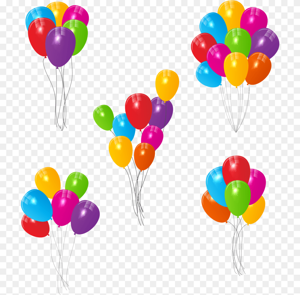 Topo De Bolo Baloes Coloridos, Balloon Free Png