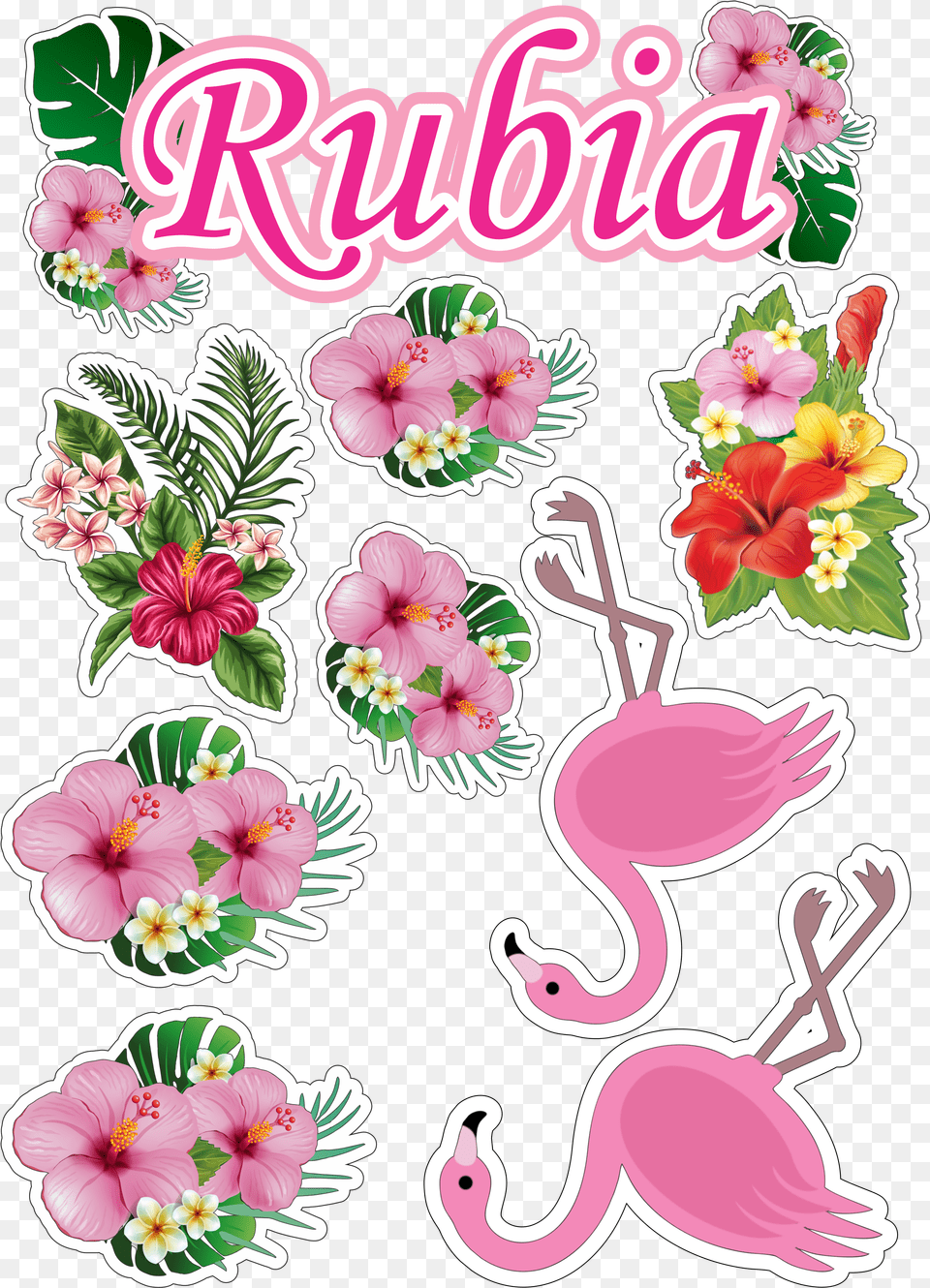 Topo De Bolo Topper Do Flamingo Para Imprimir, Flower, Plant Free Png