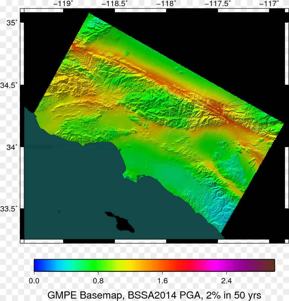 Topography Example In Gmt, Nature, Outdoors, Sky, Sea Png Image