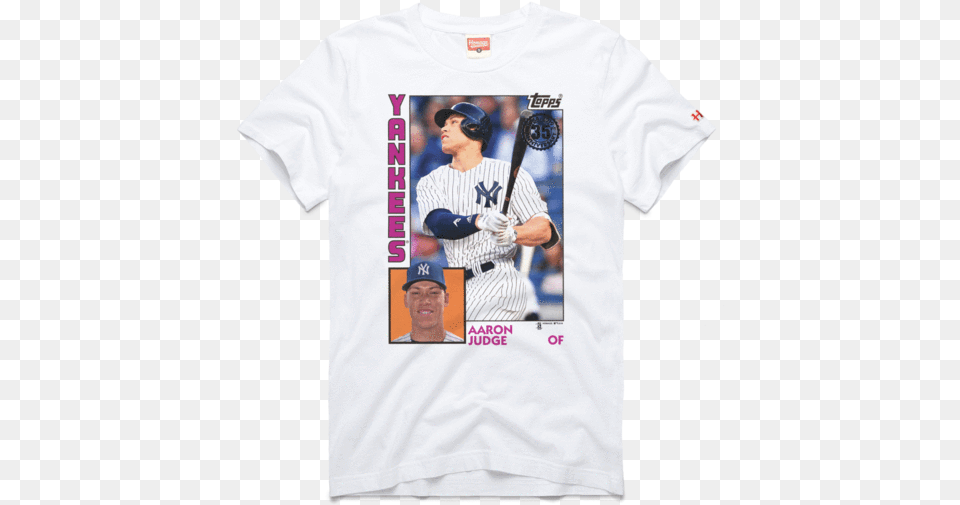 Topps Baseball Aaron Judge Yankees Active Shirt, T-shirt, Person, Clothing, People Free Png
