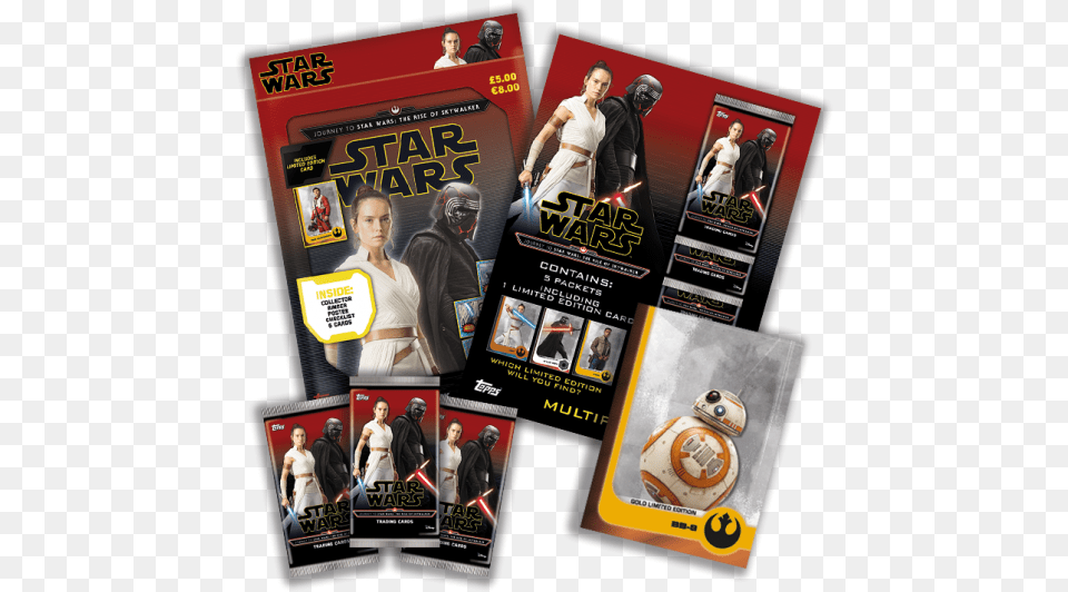 Topps Star Wars Rise Of Skywalker, Adult, Poster, Person, Woman Free Png Download