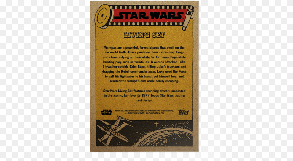 Topps Sw Living Set Card Topps Vintage Star Wars Cards, Advertisement, Poster, Book, Publication Free Png