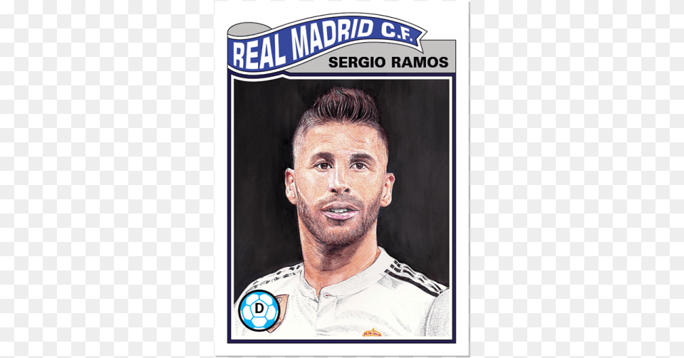 Topps Ucl Living Set Card Sergio Ramos, Adult, Portrait, Photography, Person Free Png Download