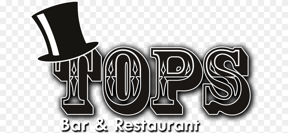 Tops Bar U0026 Restaurant Logo, Clothing, Hat, Text, Stencil Png Image