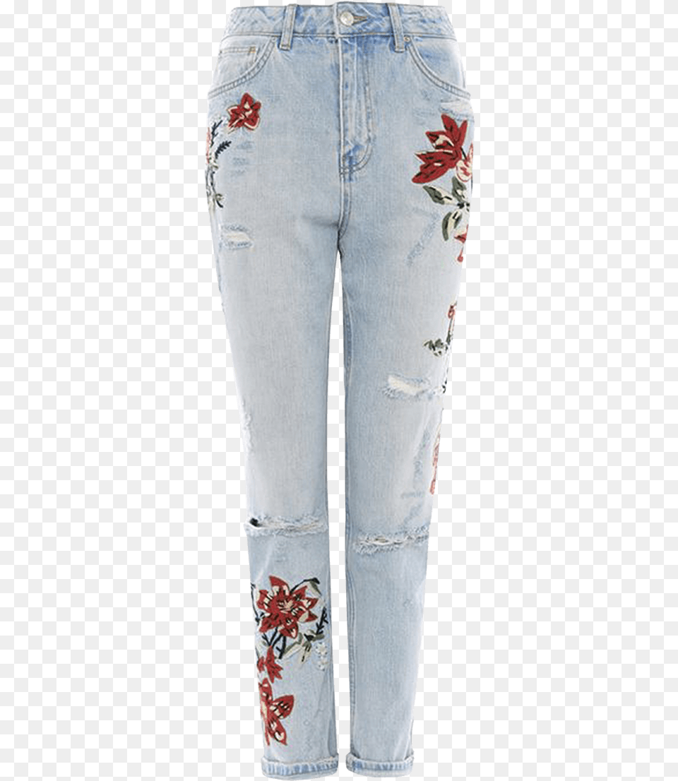 Topshop Flower Jeans, Clothing, Pants Png Image