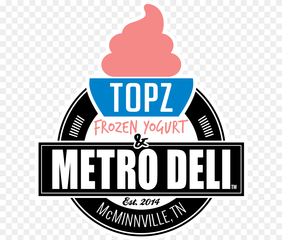 Topz Frozen Yogurt Yogurt Logo, Cream, Dessert, Food, Ice Cream Png