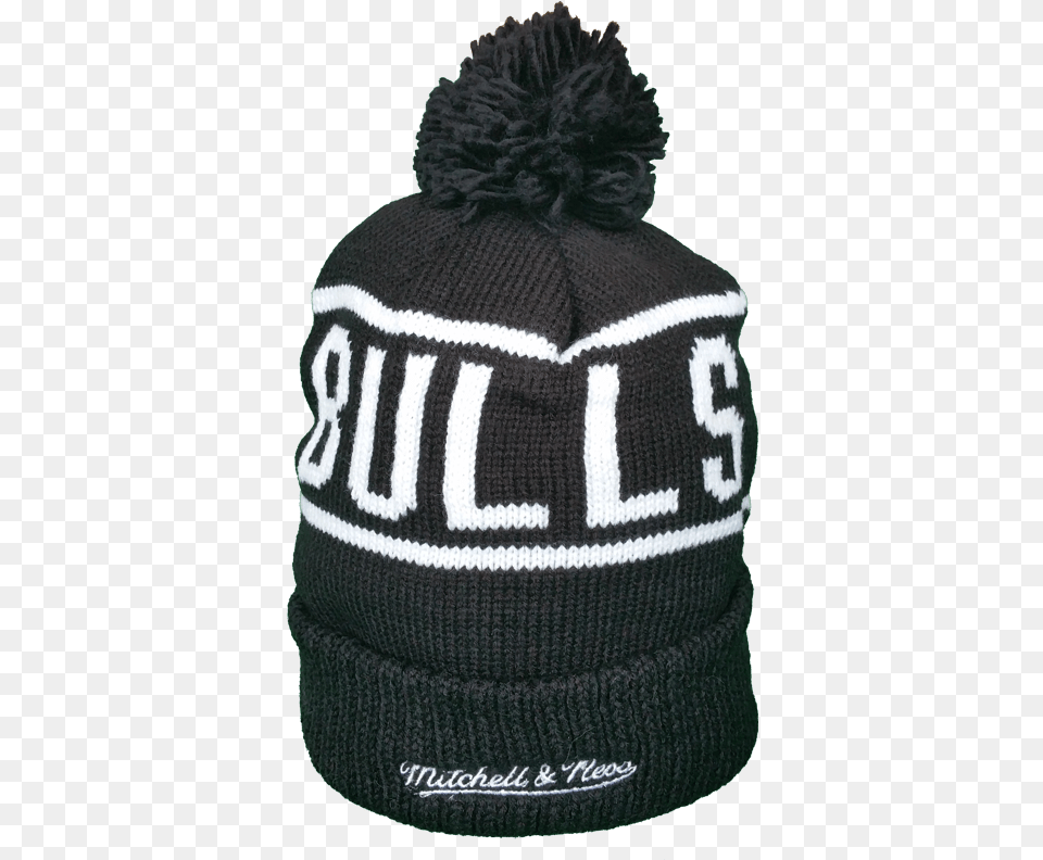 Toque Black And White Reflective Logo Beanie, Cap, Clothing, Hat, Knitwear Png Image