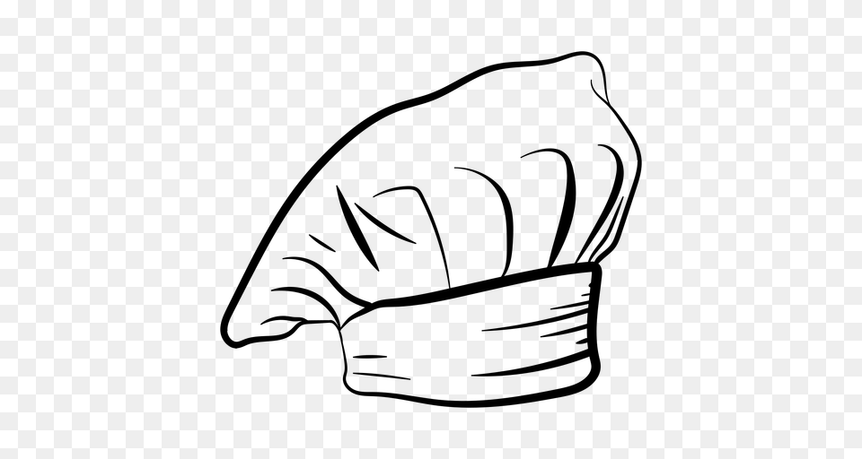 Toque Hat Hand Drawn, Gray Free Png