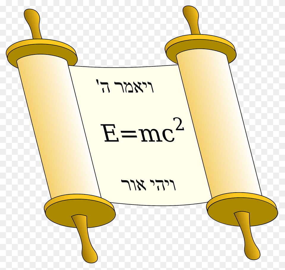 Tora Scroll With Einstein Equation Clipart, Document, Text, Fungus, Plant Png Image