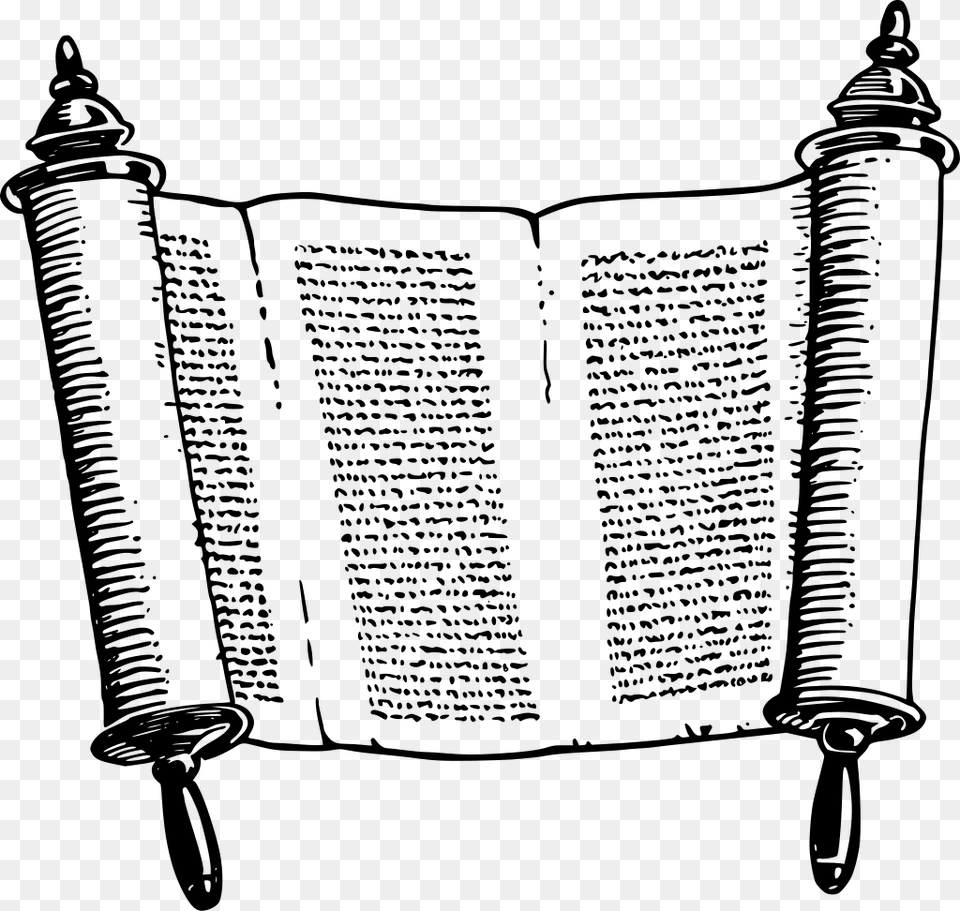 Torah Black And White, Gray Png Image