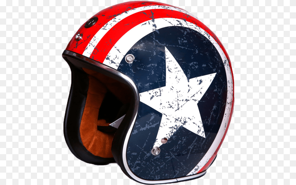 Torc Route 66 T50 Red White Blue Rebel Star Graphics Torc Rebel Star Helmet, Crash Helmet Png