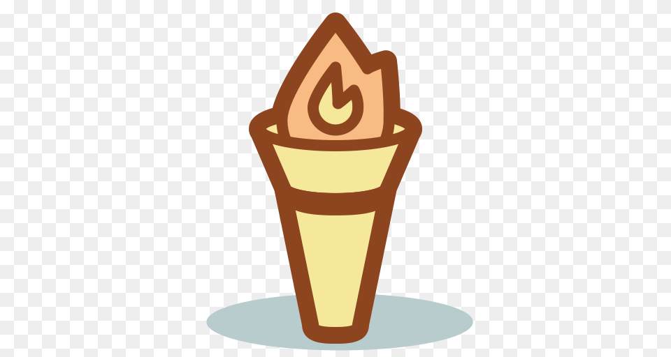Torch Fire Torch International Game Icon With And Vector, Cream, Dessert, Food, Ice Cream Free Transparent Png