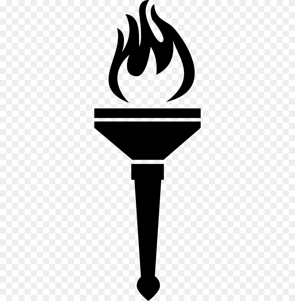 Torch With Light Of Flames Torch Flame Clipart Png Image