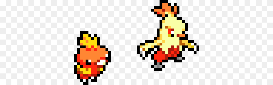 Torchic And Combuchin Torchic Pixel Free Png Download