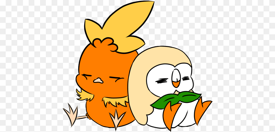 Torchic Y Rowlet Pokemon Pikachu Character Happy, Cartoon, Baby, Person, Face Png