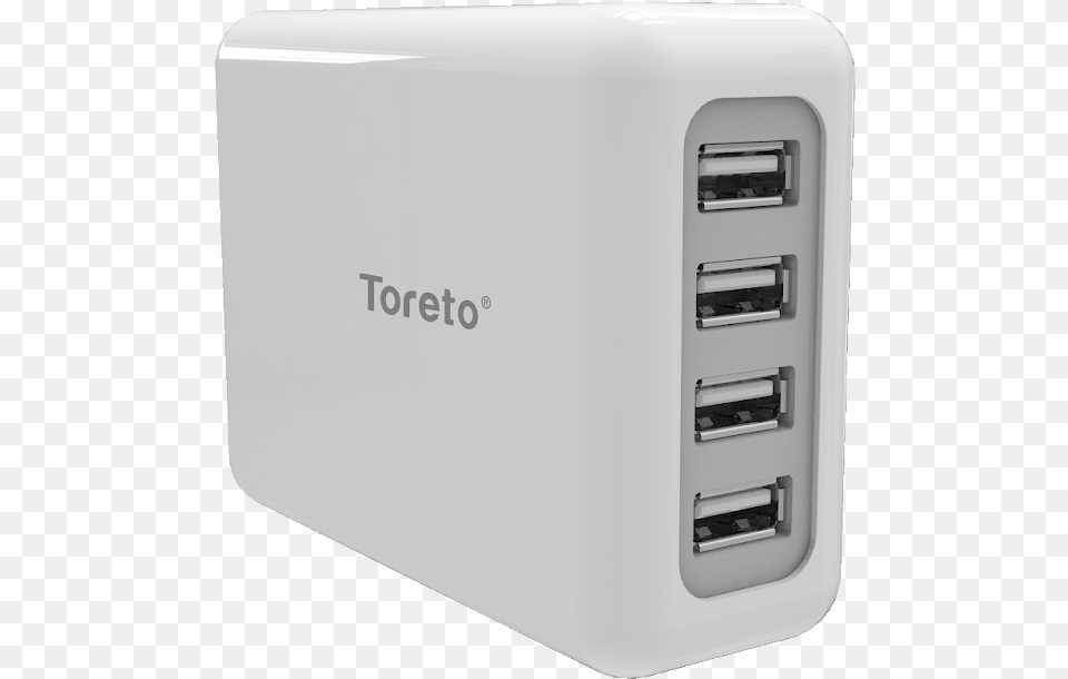 Toreto Unicharge 4 Usb Port Universal Travel Charger Electronics, Hardware, Hub, Adapter, Mailbox Png
