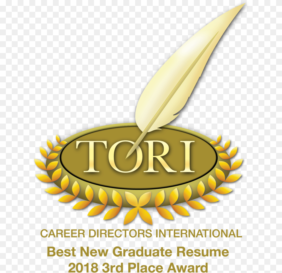 Tori Award 2018 3rd Pl Best New Grad Resume Rsum, Advertisement, Poster, Gold Png Image