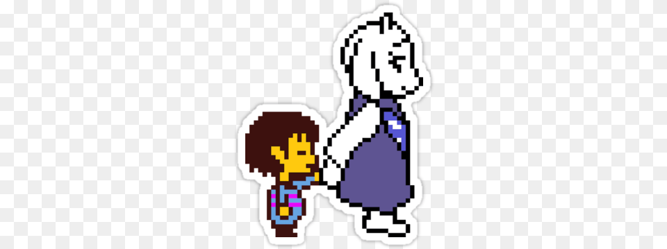 Toriel Holding Handsquot Stickers By Alex Decimelli Toriel And Frisk Pixel Art Free Transparent Png