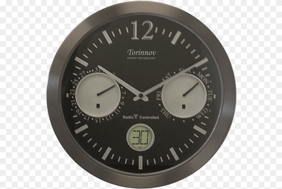 Torinnov Automatic Analogue And Digital Perpetual Calendar Wall Clocks, Wristwatch, Clock, Wall Clock, Analog Clock Png