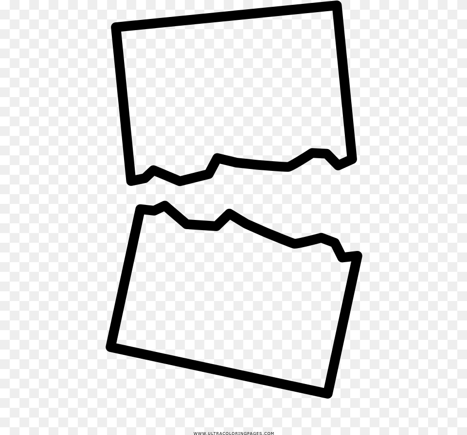 Torn Paper Coloring Page, Gray Free Png