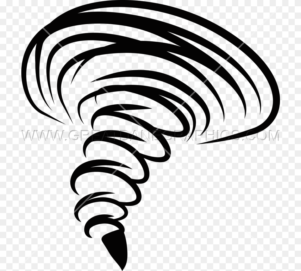 Tornado Mascot Production Ready Artwork For T Shirt Printing, Coil, Spiral, Bow, Weapon Free Transparent Png