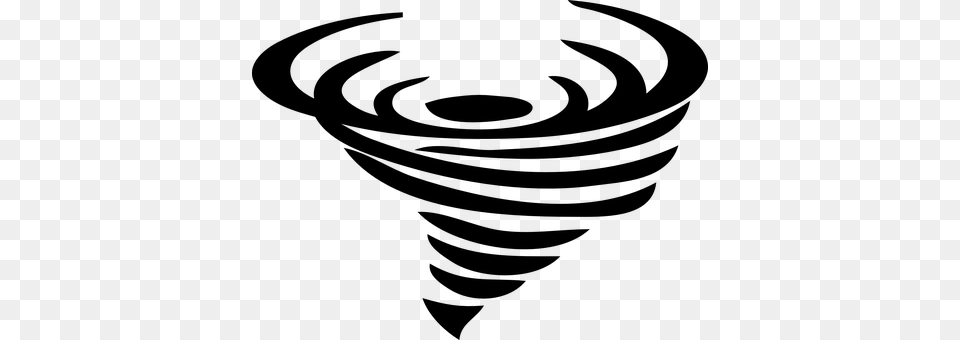 Tornado Twister Spiral Cyclone Swirl Vorte Tornado Clip Art Black And White, Gray Free Png Download
