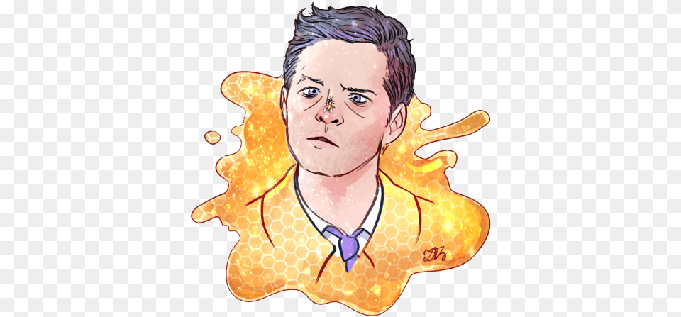 Tornado Warning Paris Fanart Castiel Supernatural Tornado Warning, Art, Adult, Person, Man Png Image