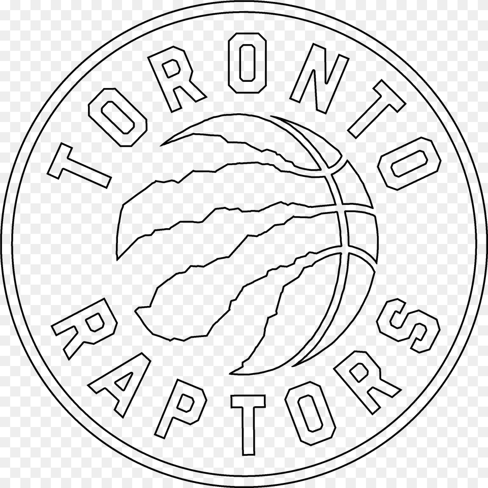 Toronto Raptors Colouring Pages, Gray Free Png