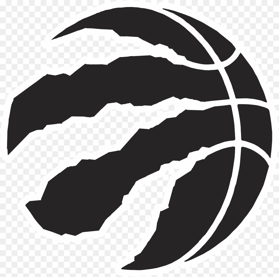 Toronto Raptors Logos History Team And Primary Emblem Black Toronto Raptors Logo, Stencil, Astronomy, Outer Space, Animal Free Png Download