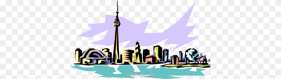 Toronto Skyline Royalty Vector Clip Art Illustration, City, Metropolis, Urban, Building Free Png Download