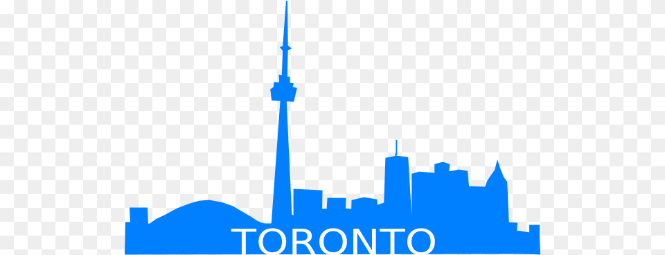 Toronto Skyline Silhouette Simple, Architecture, Building, City, Spire Png Image