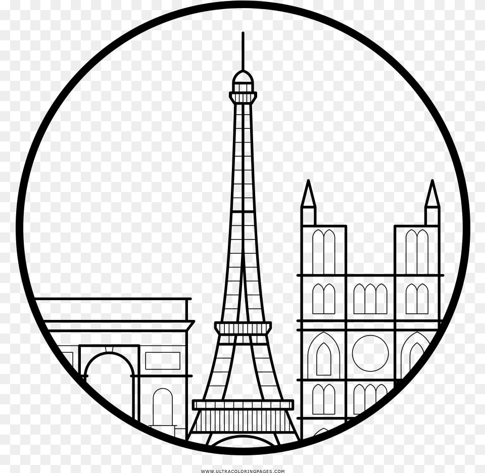 Torre Eiffel Dibujo Paris, Gray Png Image