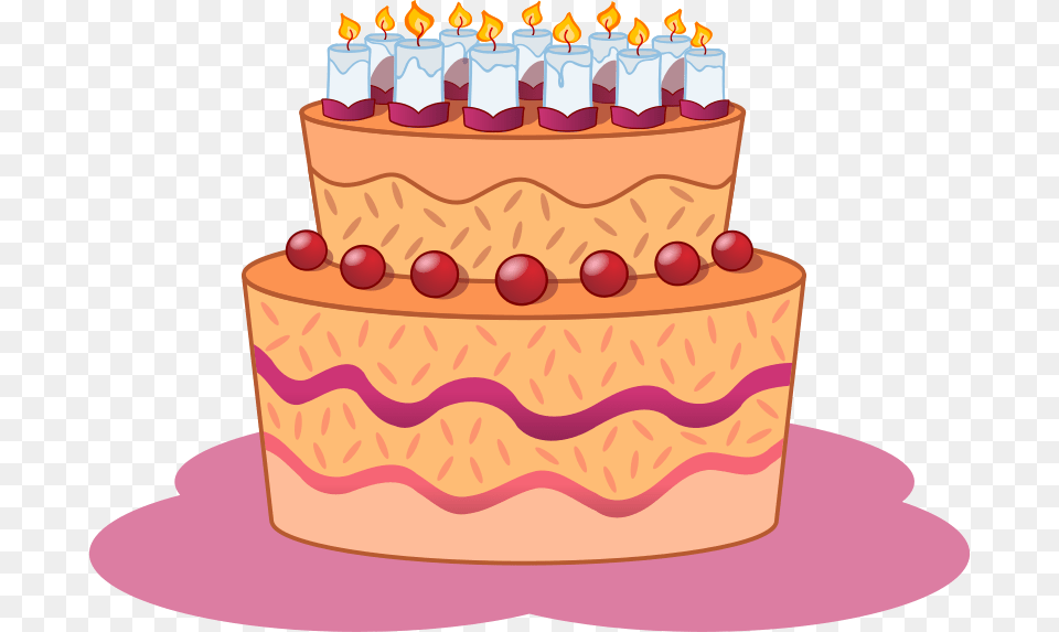 Torta De Gateau Clipart, Birthday Cake, Cake, Cream, Dessert Png Image