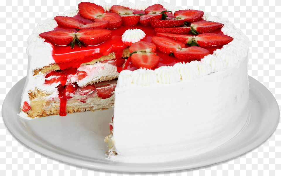 Torta Morango Com Chantilly Tortas, Berry, Strawberry, Produce, Plant Free Png Download
