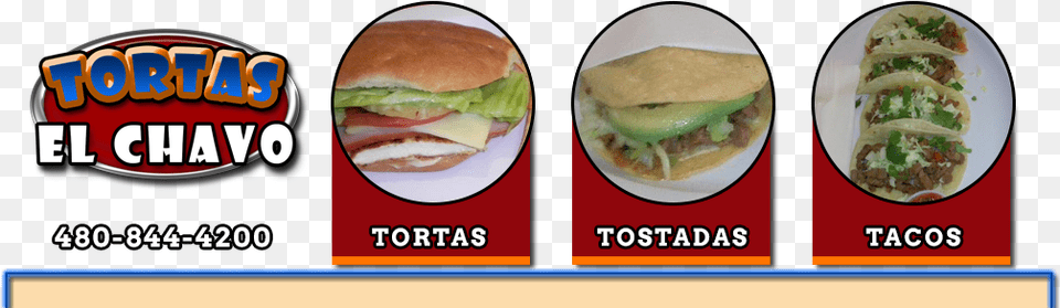 Tortas El Chavo, Burger, Food, Lunch, Meal Png