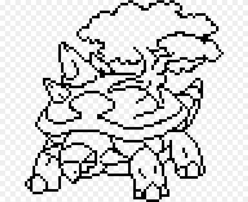 Torterra En Pixel Art, Gray Free Png