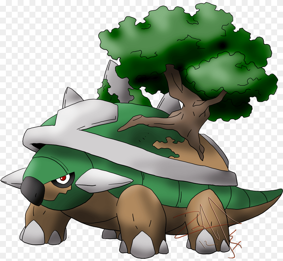 Torterra Pokemon, Green, Plant, Vegetation, Baby Png